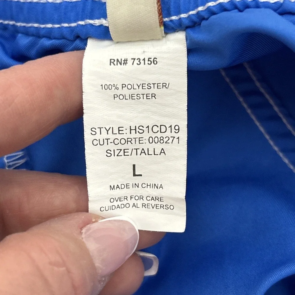 Vintage Hobie‎ Blue With White Piping Drawstring Pocket Details - Size Large
